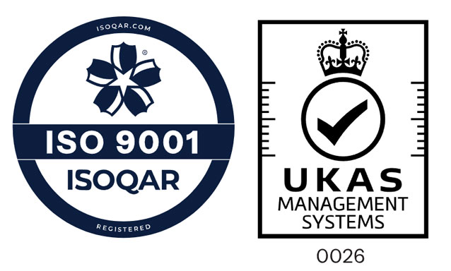 ISOQAR UKAS Quality Management accreditation logo